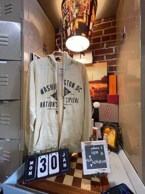 Washington DC zip-up hoodie is from the Abe's Gifts DC collection